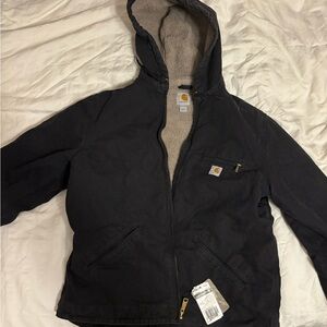 Carhartt Beige Sherpa-Lined Jacket